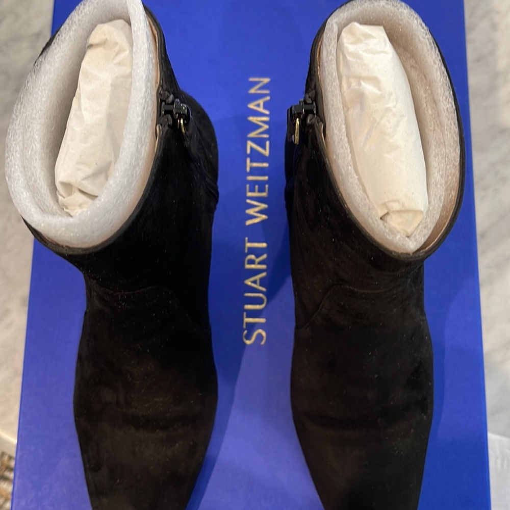 Stuart Weitzman Nirvana Suede Booties With Zipper… - image 6